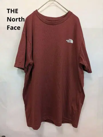THE NORTH FACE 와인색 홍차 티셔츠 XL