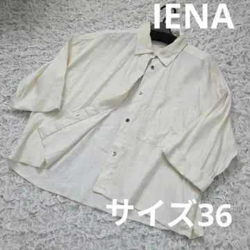 IENA 이에나 22SS BIO 린넨 크롭 셔츠 자켓 베이지 36