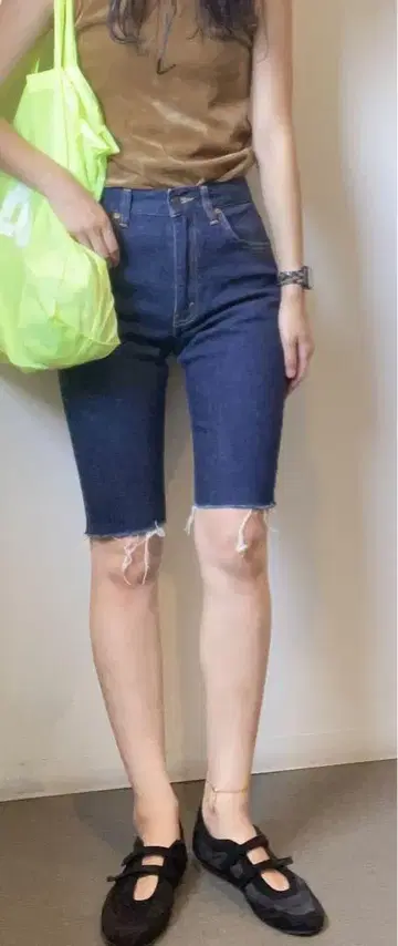 vintage levis 바이커 하프 팬츠 카프리 팬츠