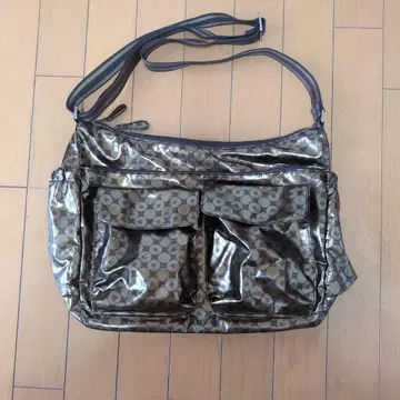 instrument 핸드백 나일론 브라운 사이드 포켓