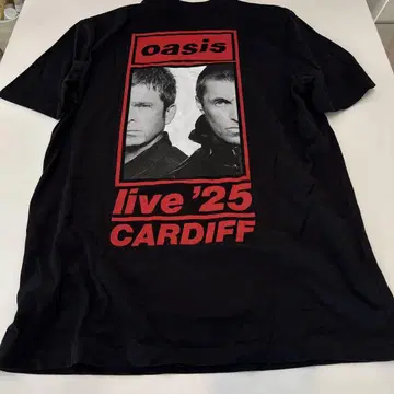 oasis 라이브 티셔츠 CARDIFF 2025