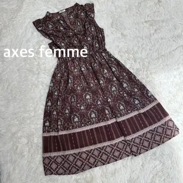 axes femme 엑시즈팜 올 패턴 슬리브리스 롱 원피스
