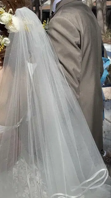 웨딩 베일 새틴 파이핑