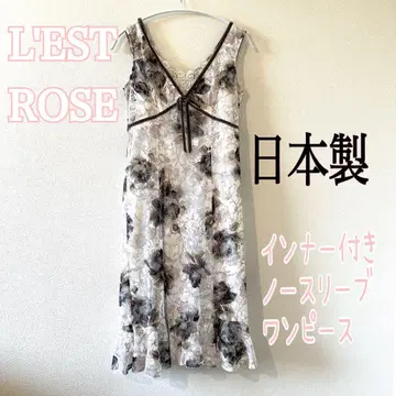 레스트로즈 L'EST ROSE 꽃무늬 원피스 플레어 일본제 이너 포함