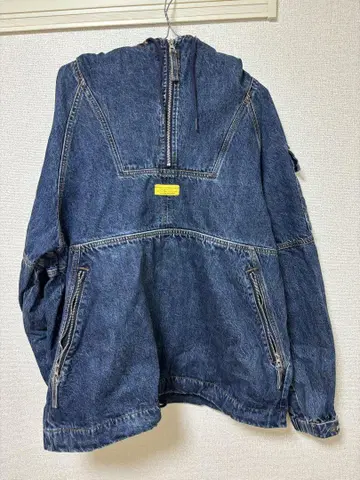후드 부착, 지퍼 데님 자켓 XL
