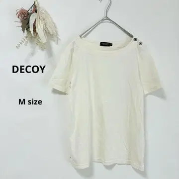 데코이 DECOY 티셔츠 반팔 화이트 M 면 100% 심플