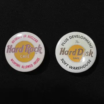 Hard Rock CAFE & Disk CAFE 캔뱃지 2개 세트 잡화