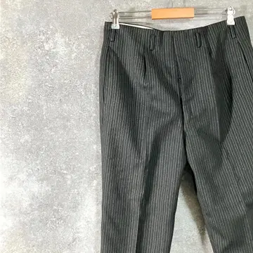 70-80년대 슬랙스 빈티지 스트라이프 버튼 플라이 원턱