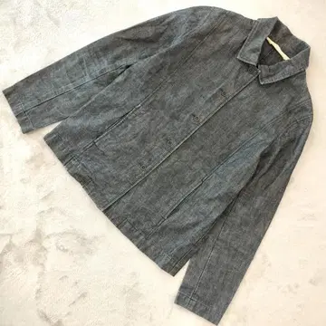 BLAUW&WIT 데님 자켓 긴팔 다크 네이비