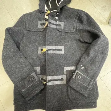 푸마 더플 코트 그레이 후드 부착
