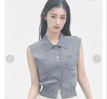 폴로 칼라 슬리브리스 니트 베스트 FRAY I.D 프레이 아이디