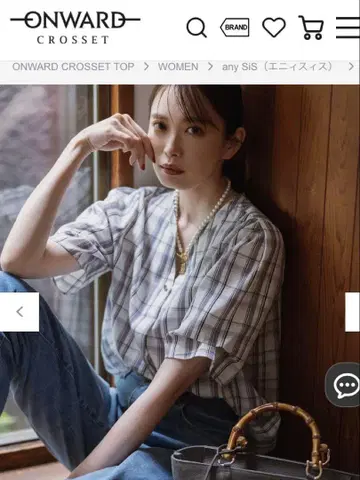 체크 블라우스 anySiS