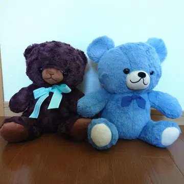 곰 봉제 인형 세트 (파랑, 브라운)
