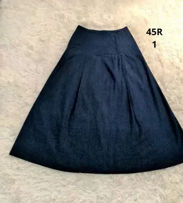 45R 45 아르피엠 스튜디오 인디고 염색 얇은 소재 롱 스커트 1