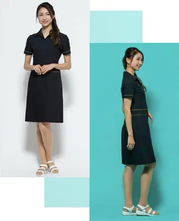 시로타 코퍼레이션 에스테틱 E-3094 원피스 블랙 계열