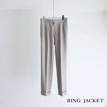 컨디션 최상] RING JACKET 울 개버딘 2턱 트라우저