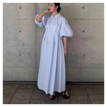 클레인 허리 디자인 볼륨 원피스