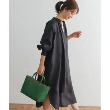 어반 리서치 도어스 린넨 개더 원피스