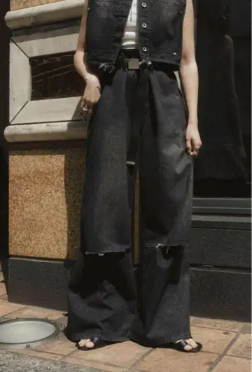 크누스 마프 와이드 배기 데님