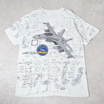 USA제 90년대 FA-18 HORNET 전투기 빈티지 티셔츠