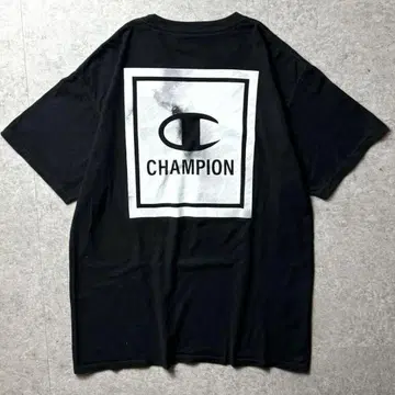 Champion 모노톤 로고 프린트 스트릿 블랙 블랙 M