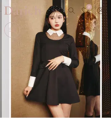 도킹 디자인 미니 원피스 다리치