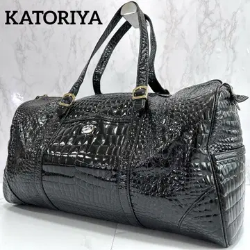 KATORIYA 카토리야 악어 엠보싱 보스턴 백 블랙