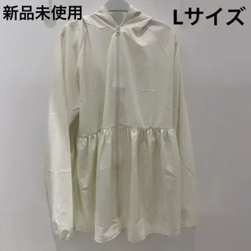 coca UV 차단 개더 후드티 아이보리 L