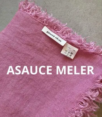 ASAUCE MELER 아소스 멜러 린넨 스톨 핑크 프린지