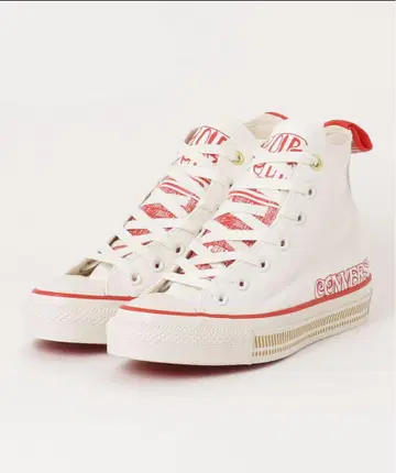 CONVERSE 하이컷 스니커즈 화이트/레드