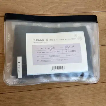 Belle Sheer 블랙 쉐이프 스패츠 L