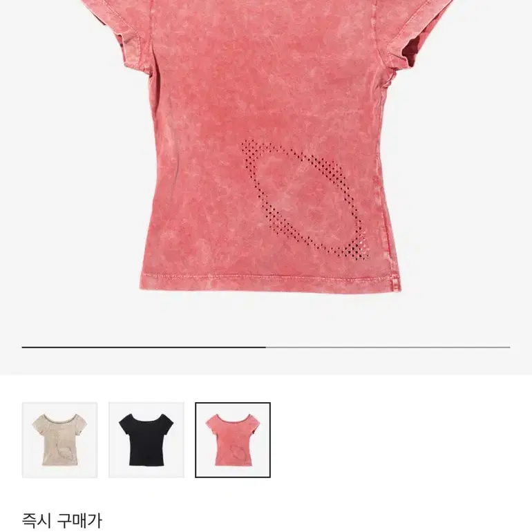 ● MISCHIEF ● BLEACHED WIDE NECK T-SHIRT_BLEACHED RED MISCHIEF | 미스치프 Mischief Wide Neck Bleached T-shirt
