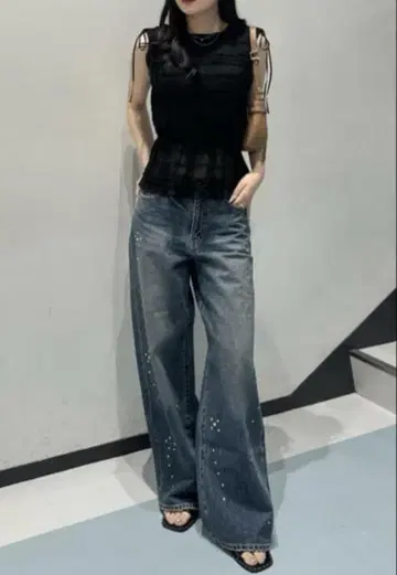 moussy FRILL CHIFFON 블라우스
