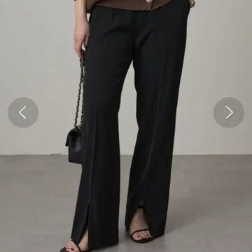 새상품급 LOUNGEDRESS 트윌 슬릿 팬츠