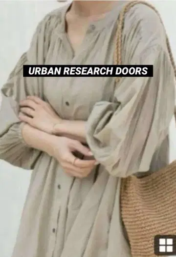 URBAN RESEARCH DOORS 코튼 롱 원피스 인도 면