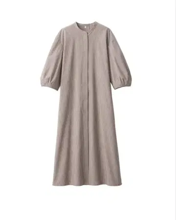 건조하기 쉬운 브로드 7부 소매 원피스 MUJI L