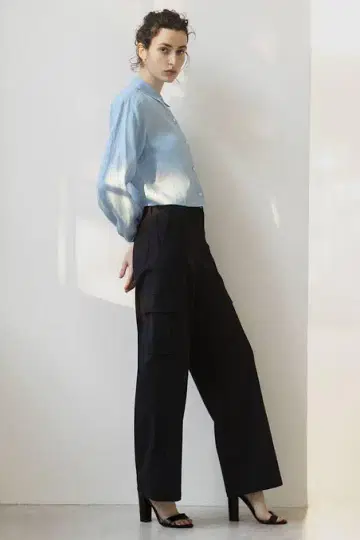 2023SS 띠어리 카고 팬츠 와이드 블랙