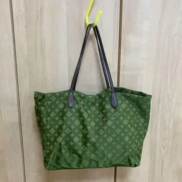 러셋 그린 컬러 로고 토트백
