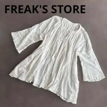 FREAK'S STORE 플라워 자수 블라우스 화이트