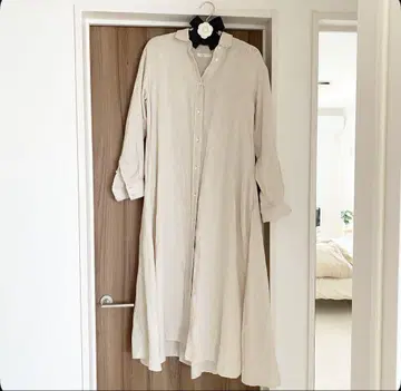 Linen Flared 원피스 36 베이지