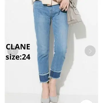 CLANE 데님 PLAY CUT OFF LAYER BLUE 클라네