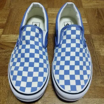 Vans 슬립온 파랑과 화이트 체커 스니커즈 반스 28cm