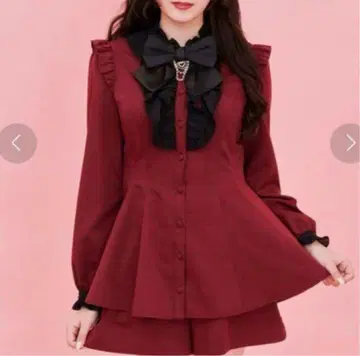 시크릿허니 액세서리 리본 레이스 프릴 셋업