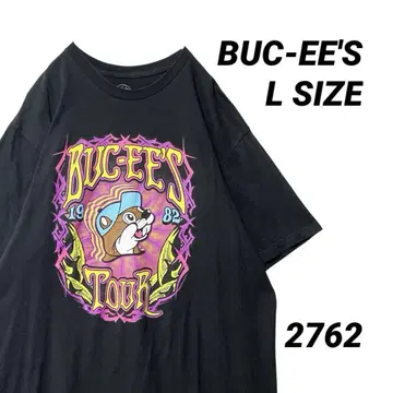 Buc-ee's 버키즈 양면 디자인 캐릭터 투어 티셔츠 L 사이즈