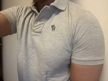 Abercrombie & Fitch 그레이 피케 셔츠 L