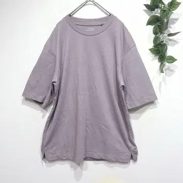 지유 크루넥 반팔 티셔츠 면 혼방 더스티 컬러 신축 캐주얼