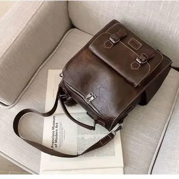 다크 브라운 가죽 비즈니스 백