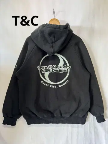 T&C town&country 올드 서핑 90's 타우칸 후드티