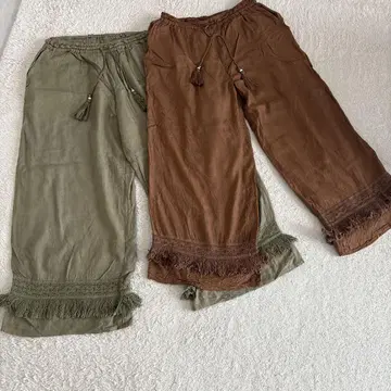 차이하네 샤린 프린지 와이드 팬츠 2종 세트