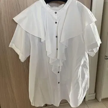 cadune 프릴 밴드 카라 셔츠 36